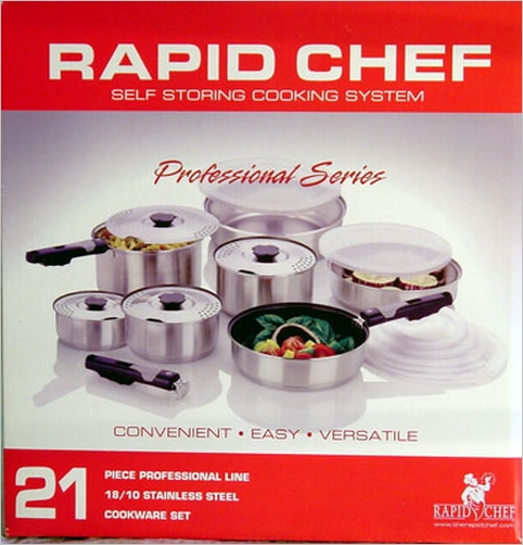 Picture of 21 Piece Stainless Steel Nesting Cookware Set/with Detachable Handle
